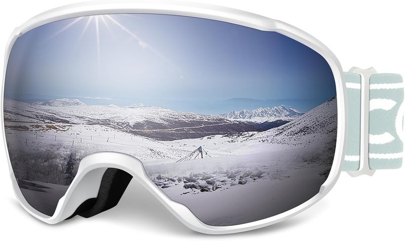COOLOO Ski Goggles, OTG Snow Goggles for Adult Men Women Youth, Snowboard Goggles Over Glasses, Anti-fog, UV Protection - Image 1
